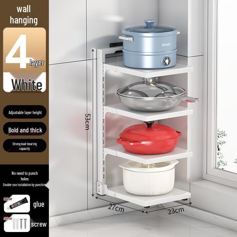 Multi-Layer Kitchen Pot Rack: Floor-Standing, Under-Sink Cookware & Storage Solution