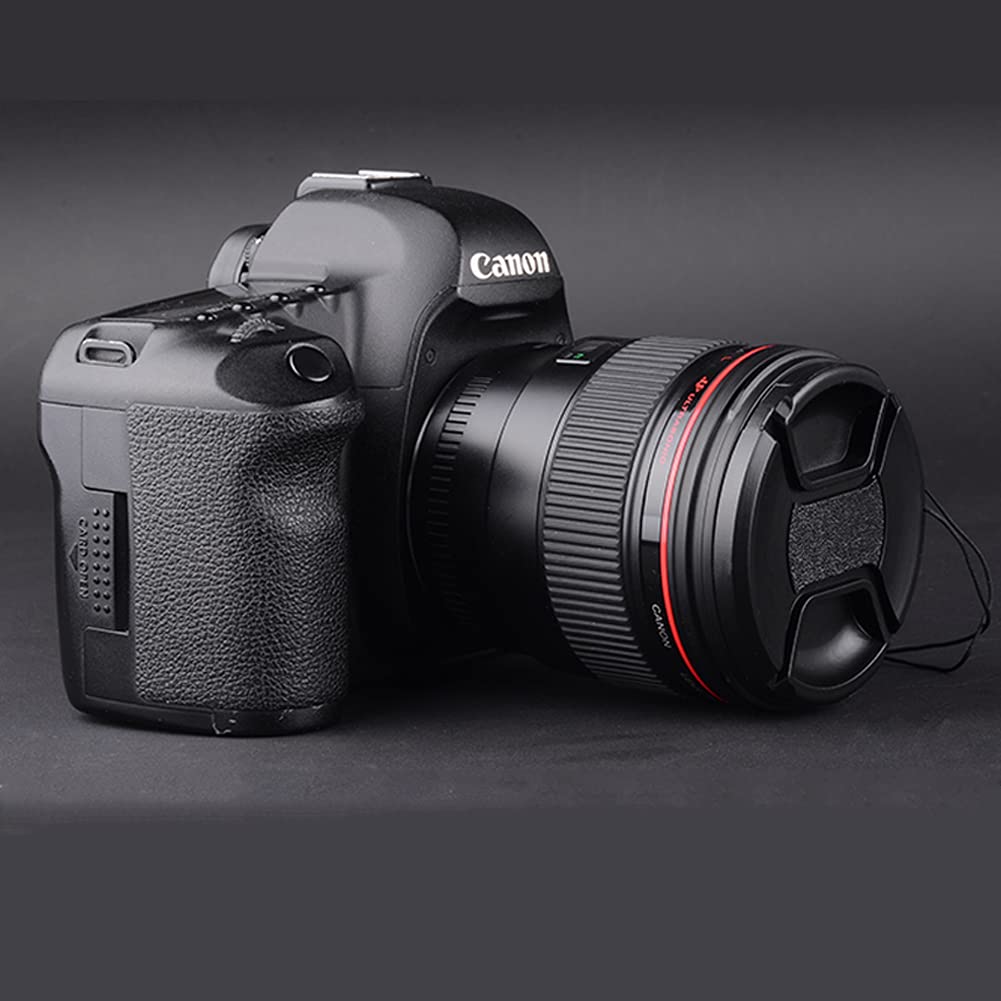 Set of 3 58mm Lens Caps with Lens Protector Caps Anti-Slip Hooks, One-Touch (58mm)