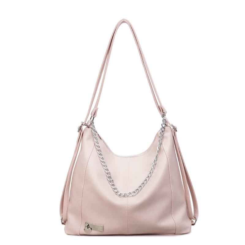 Fashionable Chain Decor Tote Bag Leather Crossbody Bag Multi-functional Backpack Suitable Travel for Daily Shopping Weekend Travel and Other Scenes