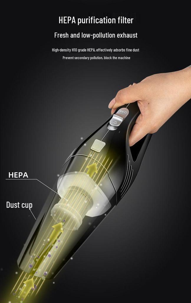 High-Power Portable Wireless Car Vacuum Cleaner for Home and Sedan
