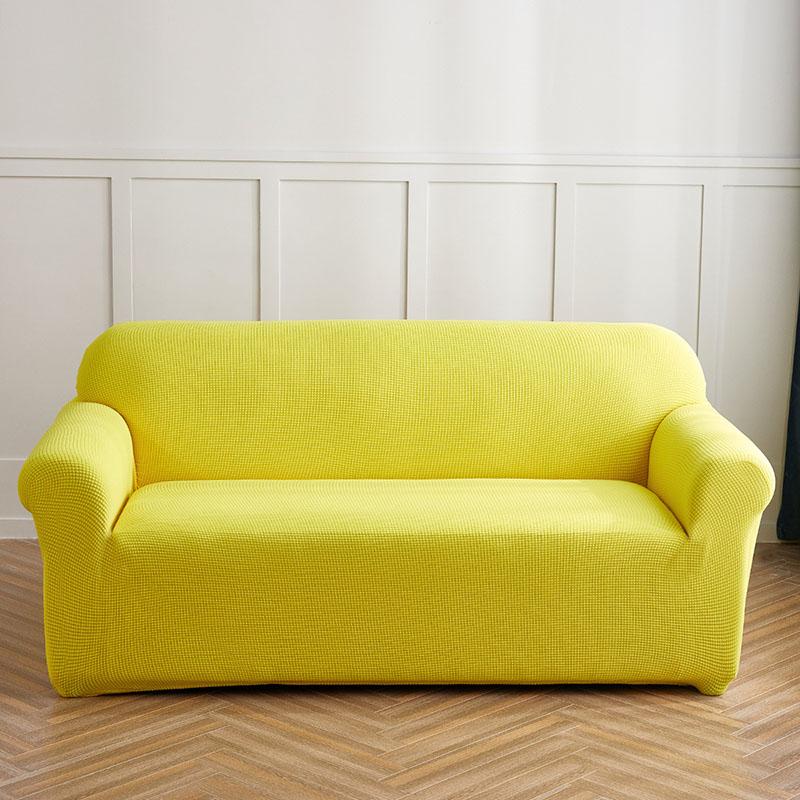 Thick Corn Velvet Solid Sofa Cover Anti Slip Elastic Sofa Protector For Living Room Stretch Anti-Wear Dust Cover For All Seasons