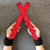 2pcs Adjustable Wrist Support Wraps, High-Tracction Fitness Wrist Support Bands - Enhanced Palm Support & Non-Slip Pull-Up Gri
