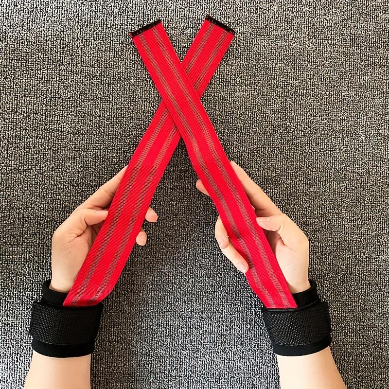 2pcs Adjustable Wrist Support Wraps, High-Tracction Fitness Wrist Support Bands - Enhanced Palm Support & Non-Slip Pull-Up Gri
