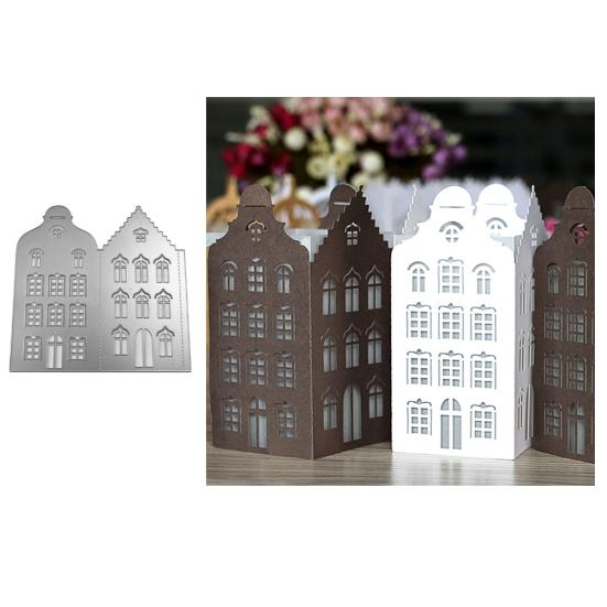 Gebäude Metall Stanzformen DIY Scrapbook Prägepapier Kartenherstellung Schablone