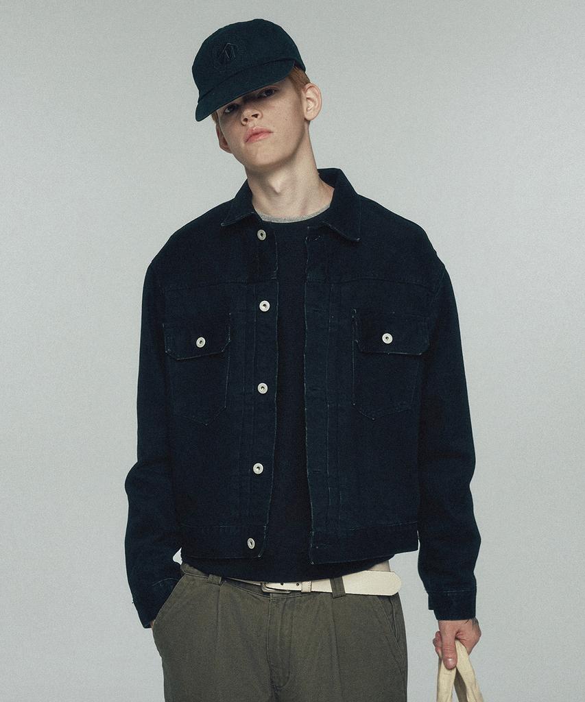 LEIRE Washed Denim Trucker Jacket [Washed Black]