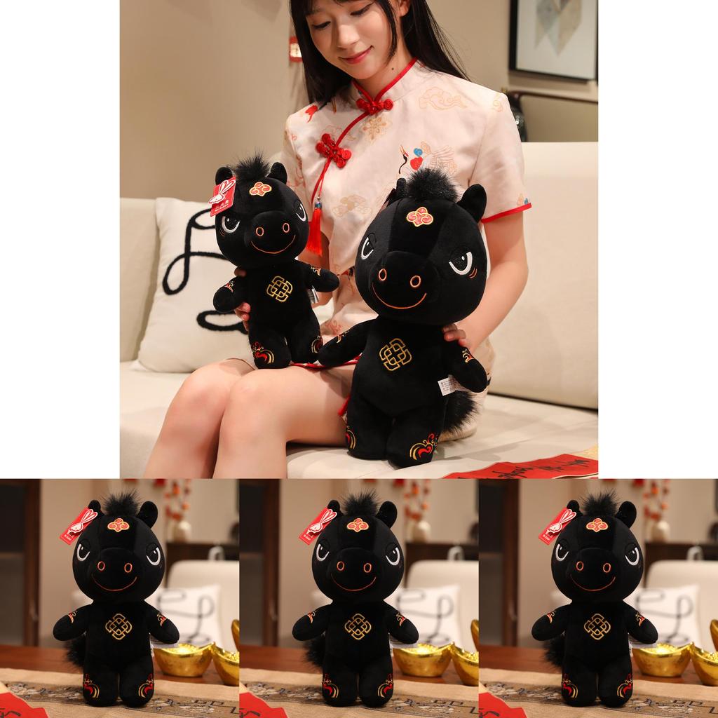 Traditional Year Of The Horse Plush Toy With Ultra Soft Short Pile For Celebrations And Gifts