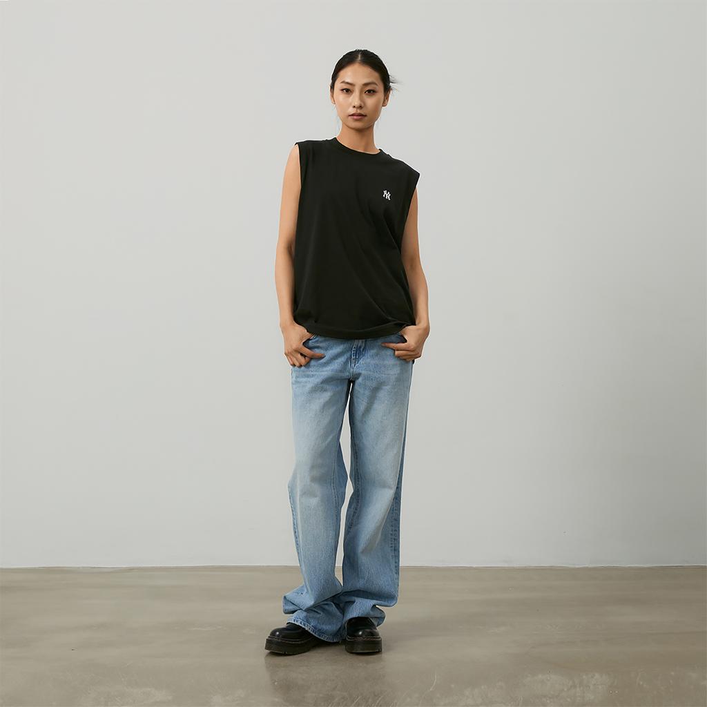 New MLB SS24 Tank Tops Unisex Black 3ATKB0243-50BKS