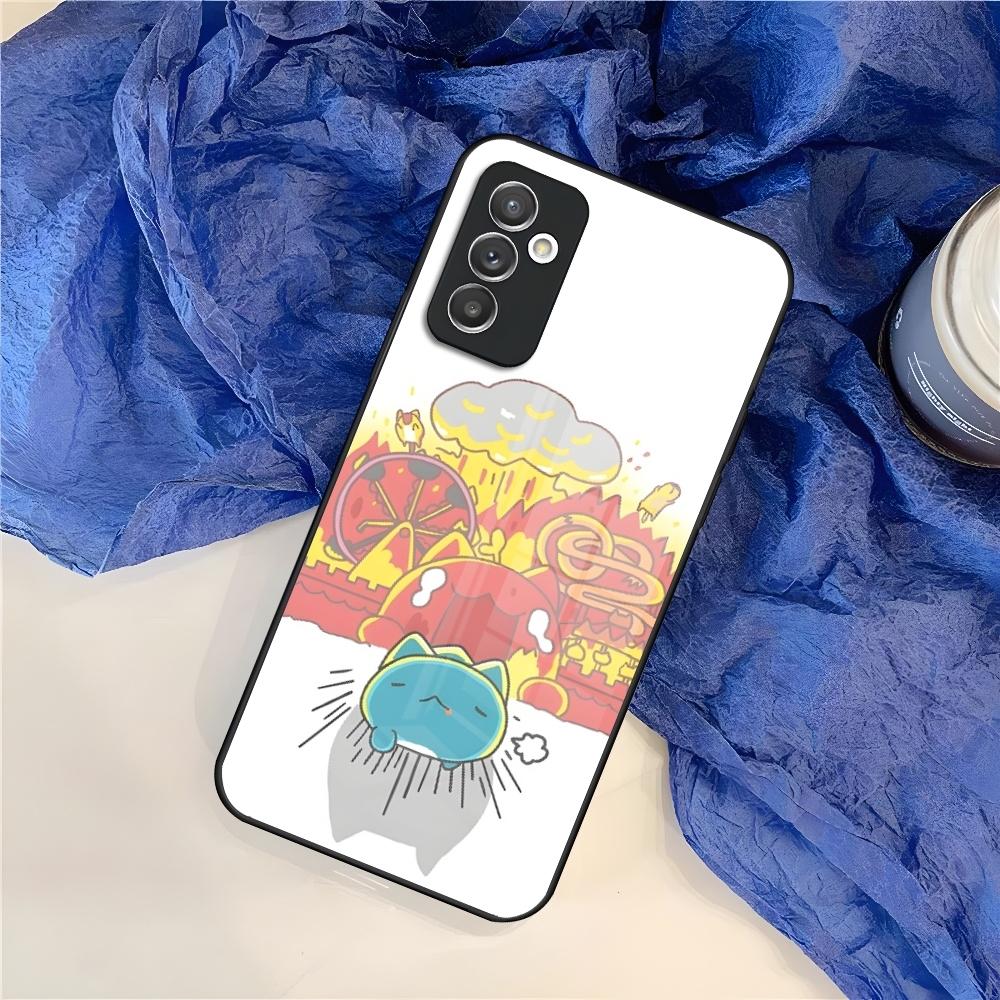 Cartoon Cute Bugcat Capoo Phone Case for Samsung Galaxy S25 S24 S30 S21 S23 S20 S22 Fe Note 20 Pro Ultra Plus Glass Cover