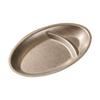 Retro Frosted Divided Oval Dinner Plate