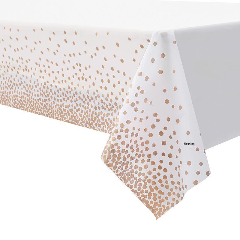 Small Dots PEVA Disposable Tablecloth - Waterproof and Thickened for Party Decoration