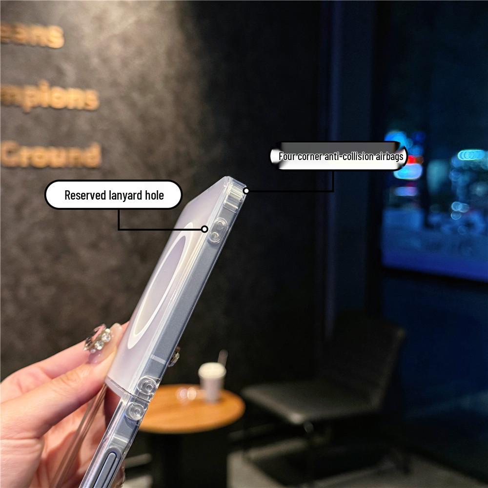 Samsung Z Flip7 Foldable Case - Laser Gradient Frosted Magnetic for Z Flip6/5/4/3