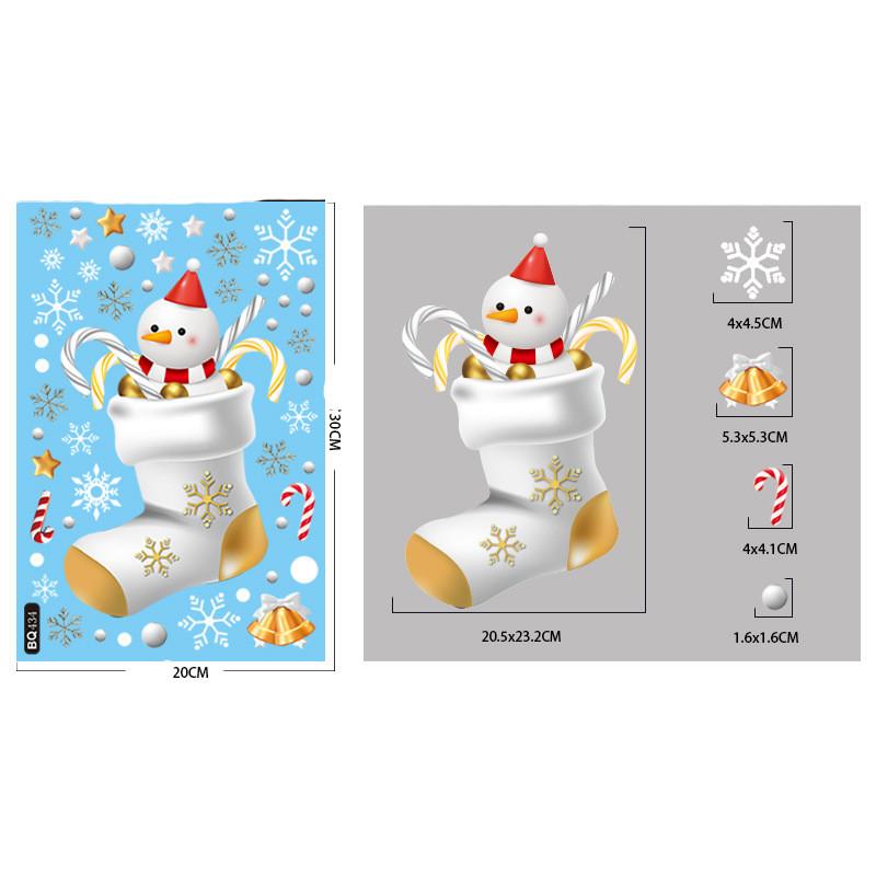 Christmas Window Stickers Christmas Wall Sticker Kids Room Wall Decals Merry Christmas Decorations For Home New Year Stickers