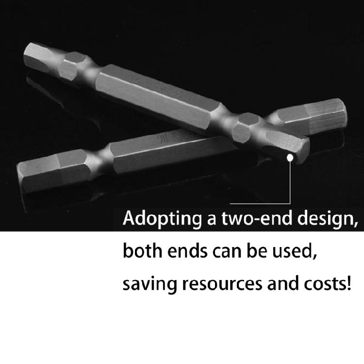 Pack Of 6 Sturdy Magnetic Double Head Hex Bits High Strength Alloy Steel Magnetic Hex Bits For Versatile Applications
