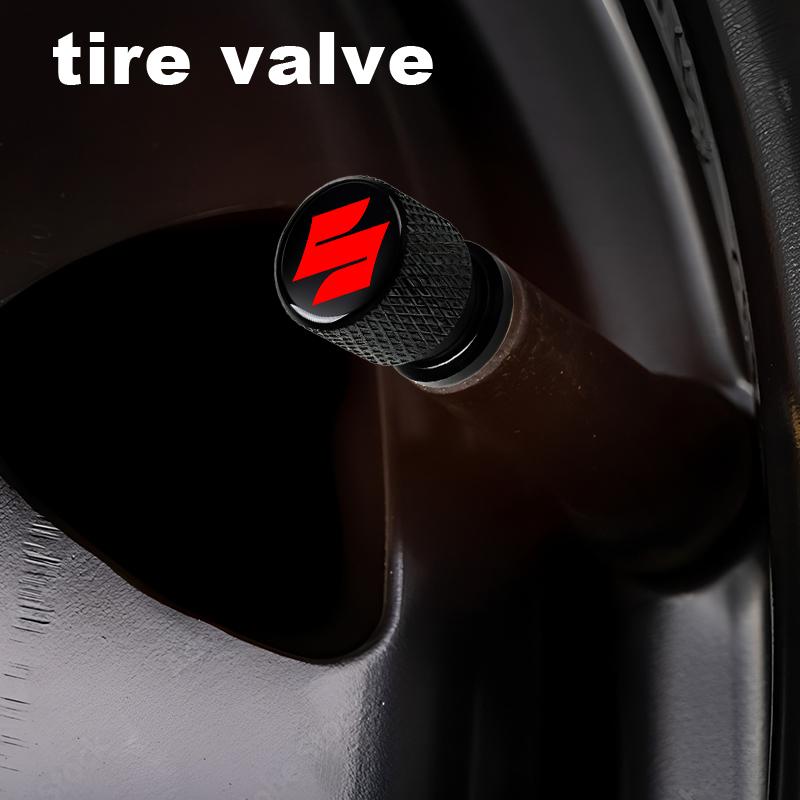 Car Wheel Tire Valve Caps Tyre Stem Covers Airdust Waterproof for Suzuki Swift Jimny Grand Vitara SX4 Samurai Spacia Liana Car