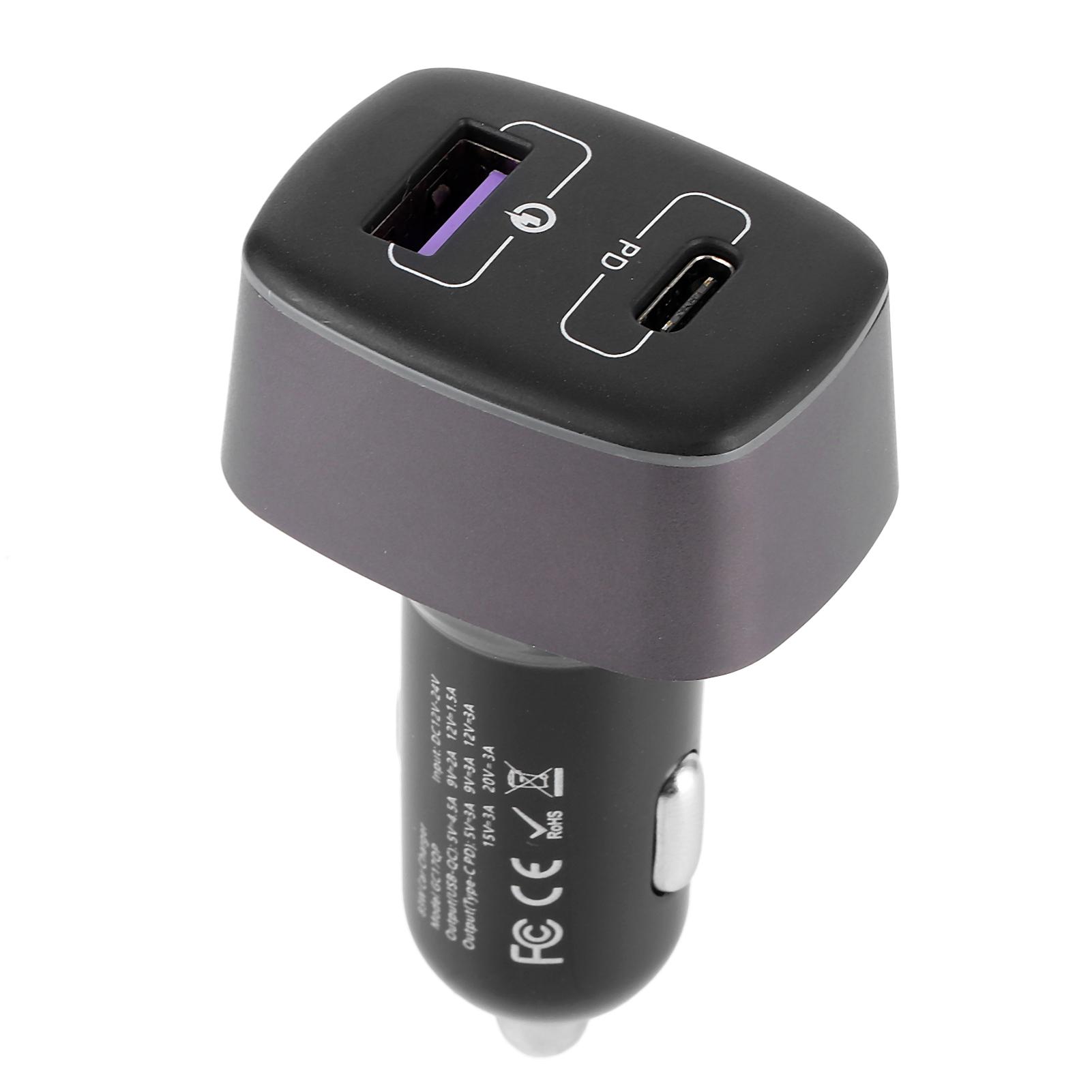 

83 Вт USB автомобильное зарядное устройство прикуриватель QC3.0 PD выход быстрая зарядка для телефона планшета компьютера