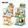 Spongebob Series Building Blocks Diy Box Patrick Star Krusty Krab Squidward Tentacles Room Model Toy Ornaments Holiday Gifts