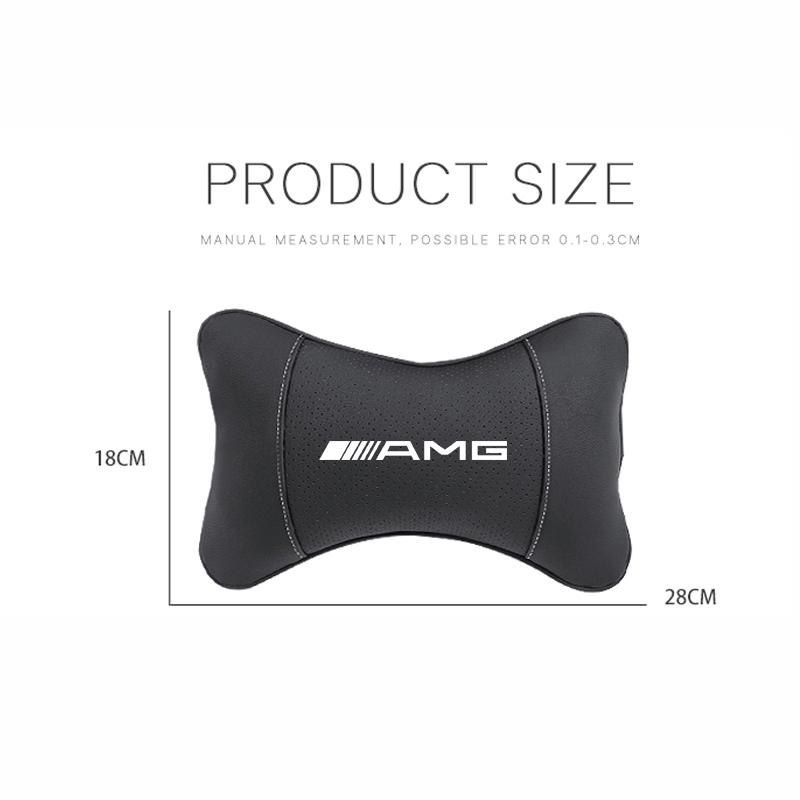 AAVX1 1Pcs Car Seat Headrest Auto Logo Neck Pillow For Mercedes Benz AMG W203 W206 W220 W205 W211 W212 W201 W168 W167 W169 GLA GLB GLC