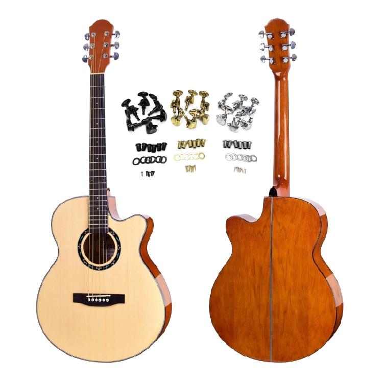 6PCS Guitar Tuning Pegs Guitar Repairing Component Suitable for Acoustic and Electric Guitars with Metal Construction