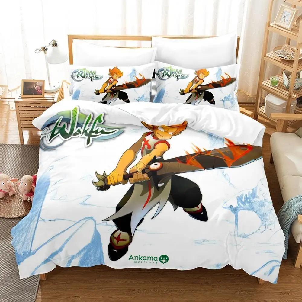 New Wakfu Bedding Set Single Twin Full Queen King Size Bed Set Adult Boys Bedroom Duvet Cover Sets Wakfu 3D Print Bed Sheet Set