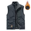 Men's Leisure Vest Solid Color Tooling Style Waistcoat Thin Fishing Hiking Multi-Pocket Casual Loose Vest for Men