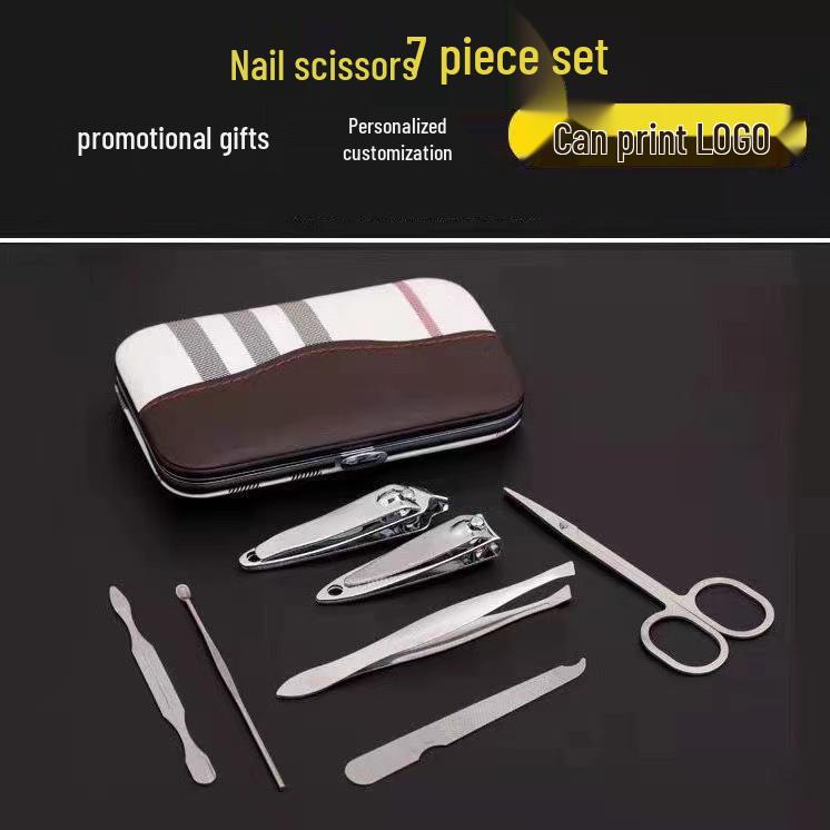 7-Piece Portable Nail Clipper & Manicure Set – Printed Nail Care Tools