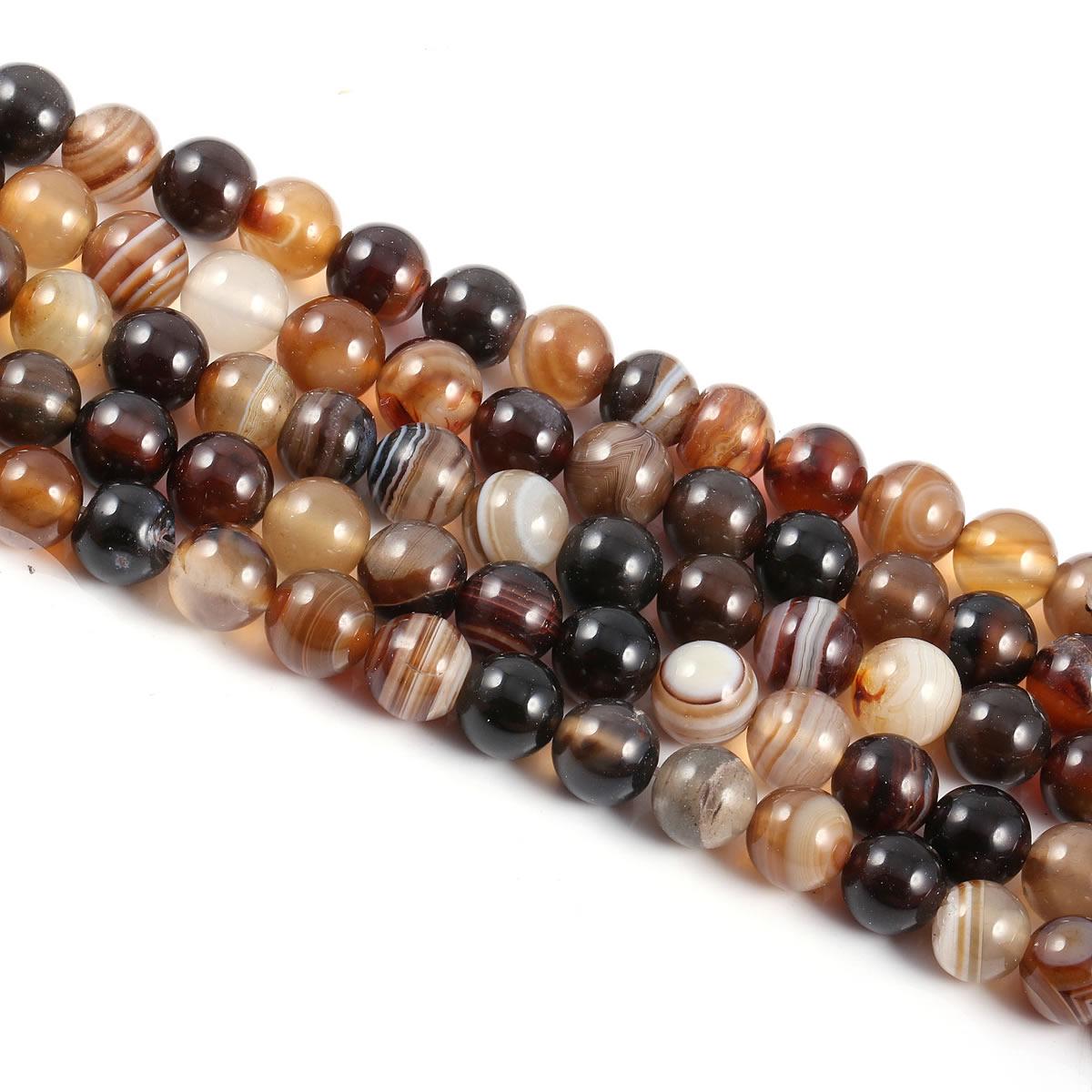

1 нить, бусины из натурального камня, круглые полосатые агатовые бусины-разделители для изготовления ювелирных изделий, ожерелья, браслета, сережек, аксессуаров, рукоделия из бисера 1Strand/8mm