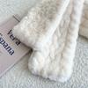 New Russia Winter Rex Rabbit Fur Scarf Women Winter Warm Imitation Rex Rabbit Fur Scarves Lady Knitted Fur Mufflers