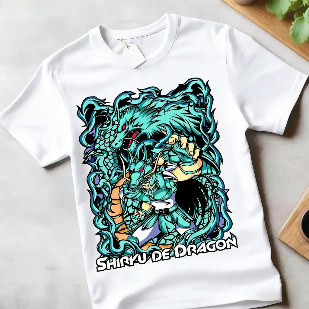Hyoga Saint Seiya T Shirt Knights of The Zodiac Ikki Unisexga Anime Shun Shiryu Vintage Washed Casual Homme Versatile Stylish