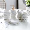 Ceramic Bathroom Wash Set Bathroom Supplies Toothbrush Cup Toothbrush Cup Soap Dish Lotion Bottle Household Toiletries Set