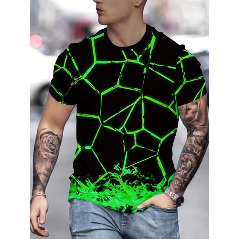 Мужская футболка 3D Цифровая печать Короткий рукав S