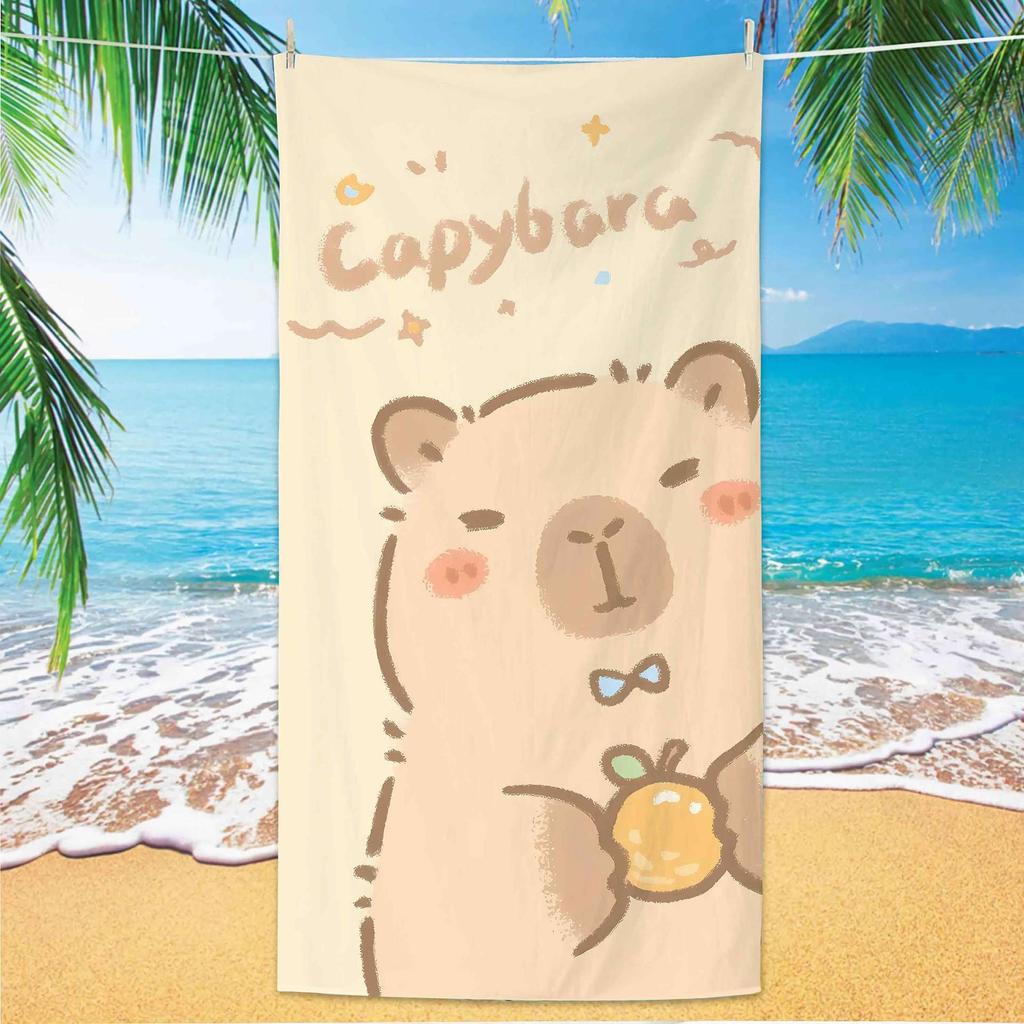 Capybara Towel Microfiber Beach Towel Absorbent Quick dry Soft Yoga Swimming Resort Mountain Climbing Towel