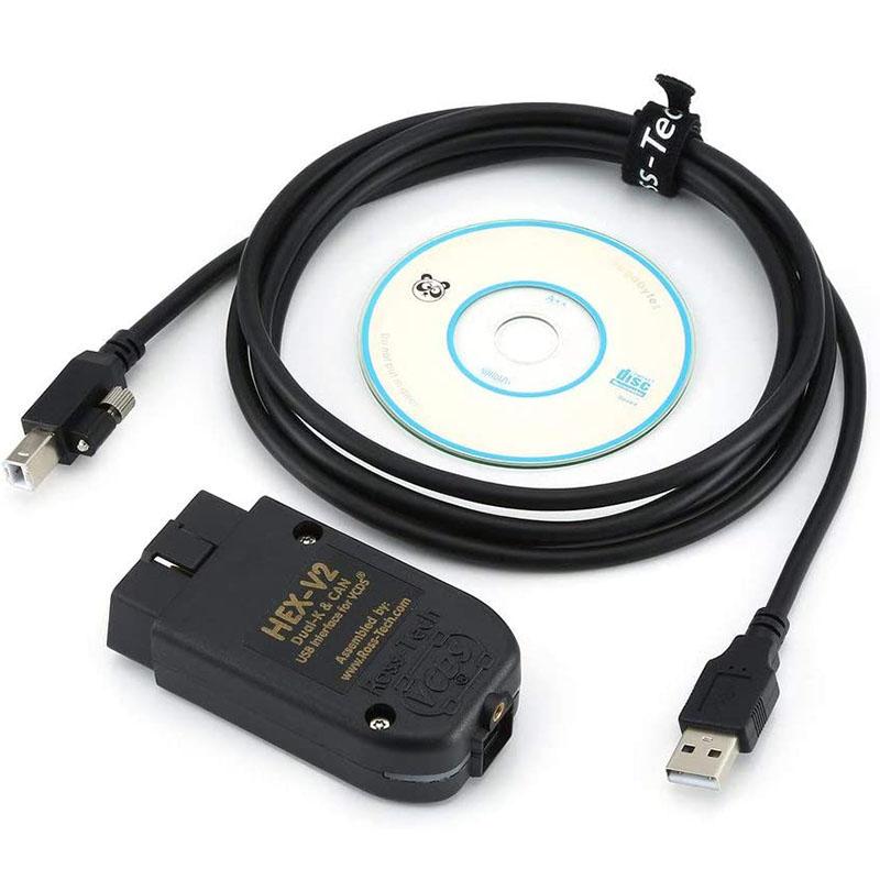 Vcfpw6 skirtas VCDS Vag Com Hex V2 24.7 V25.3 Vagcom sąsajos kabelis obd2 skaitytuvas diagnostikos įrankis Aodi Skoda VW automobilis 2025 pilnas originalus