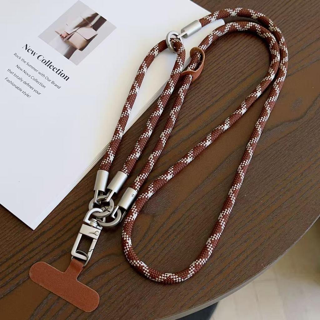 Dual-Function Anti-Lost Crossbody Phone Lanyard with Detachable Wrist Strap and Metal Buckle