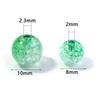 50pcs 8 10mm Acrylic Cracked Crystal Beads Double Color Glass Round Loose Bead For Jewelry Making DIY Bracelet Necklace Earrings
