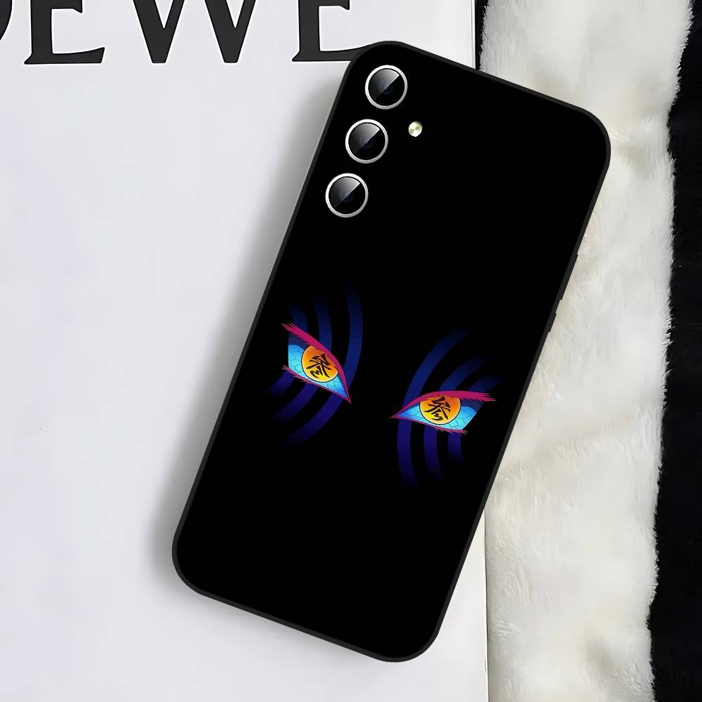 D-Demon Akaza S-Slayer Phone Case For Samsung Galaxy S24/S25/S22/S30/Note20/Lite/Ultra/5G/Plus/FE Soft Black