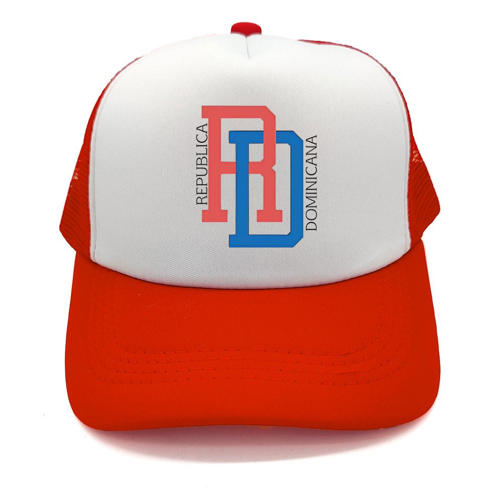 Dominikanische Republik RD Flagge Stolz Dominikanische Trucker-Kappe Sommer Netz Baseballkappe FeUnisex Unisex Retro Papa Geschenk Kappen