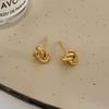 Small Knot Tangled Earrings Small Thread Ball Earrings Niche Design Sense