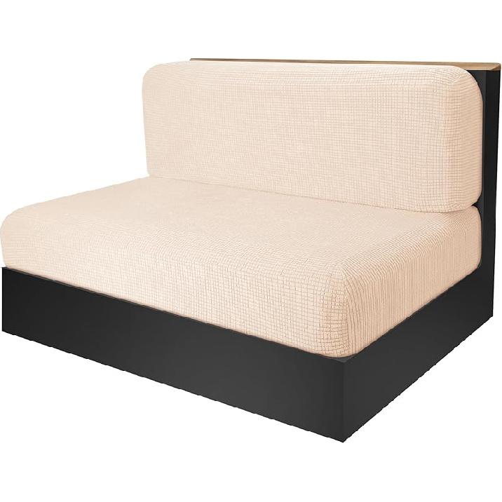 RunNico RV Dinette Cushion Cover-Elastic Camper Cushion Slipcovers-Stretchable Loveseat Sofa Furniture Protector for RV Camper Car Bench (1 Backrest