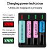 1Pcs 1/2/4 Slots 18650 Battery Charger  for 10440 14500 16340 18350 18500 26650 Battery