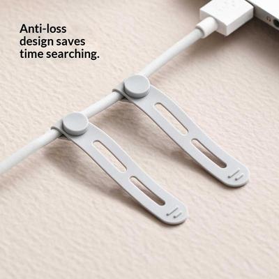 10 Pcs Creative Silicone Cable Organizer Data Cable Headphone Cable Storage Charging Cable Sorting Multifunctional Winder Strap
