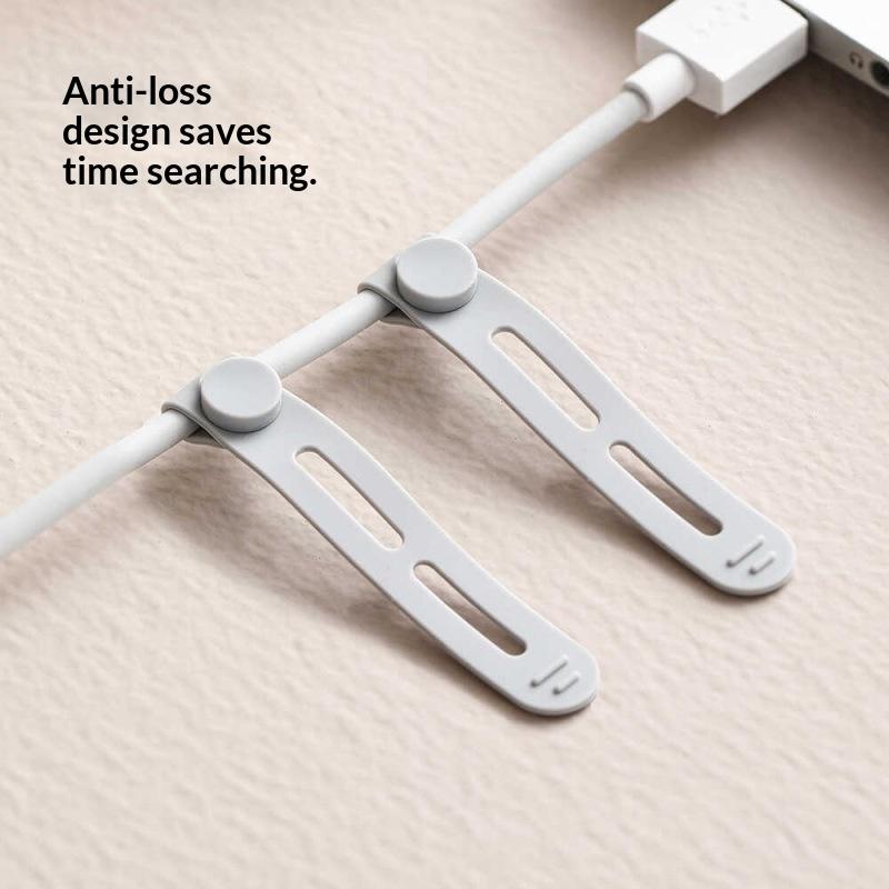 10 Pcs Creative Silicone Cable Organizer Data Cable Headphone Cable Storage Charging Cable Sorting Multifunctional Winder Strap