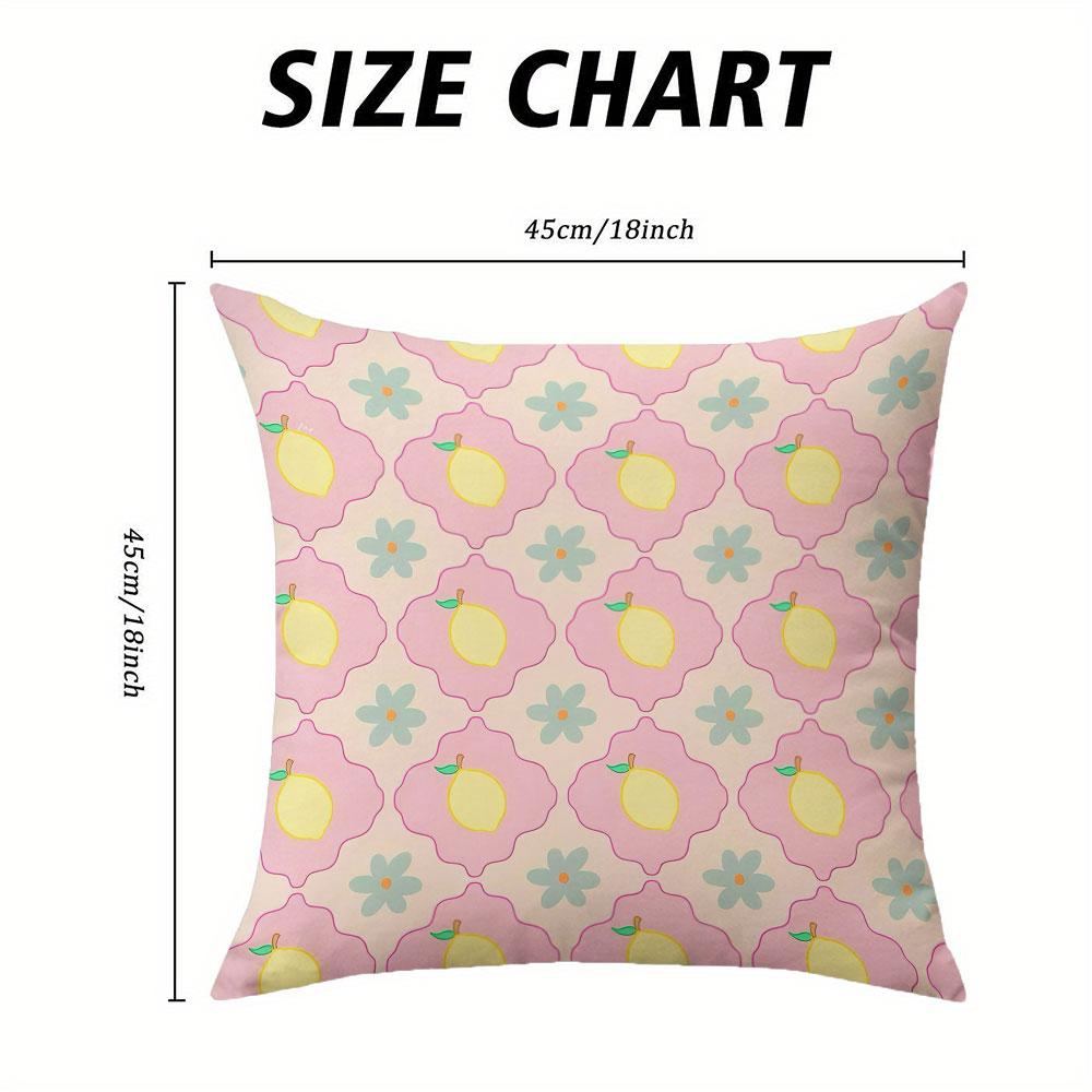 Lemon Bloom square Jacquard Pillow Cover for Sofa Office Waist Cushion Cover Home Decorative Pillowcase