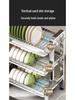 2026 Multi-functional Stainless Steel Dish Drying Rack for Countertop Storage of Bowls, Plates, and Chopsticks