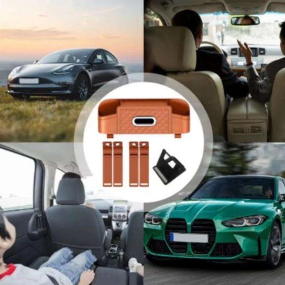 Universal Car Backseat Storage Box Multifunctional Auto Backseat Tissue Holder  Drink Cup