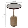 Creative Stone Base Coffee Tables Raised Edge Tea Desk Waterproof Heatproof Side Stand Solid Wood Indoor Household Living Room F