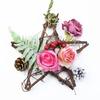Artificial Pentagram Christmas Wedding Home Bedroom Decor Flowers Needlework Star Rattan Garland Table Ornament Party Diy Gift
