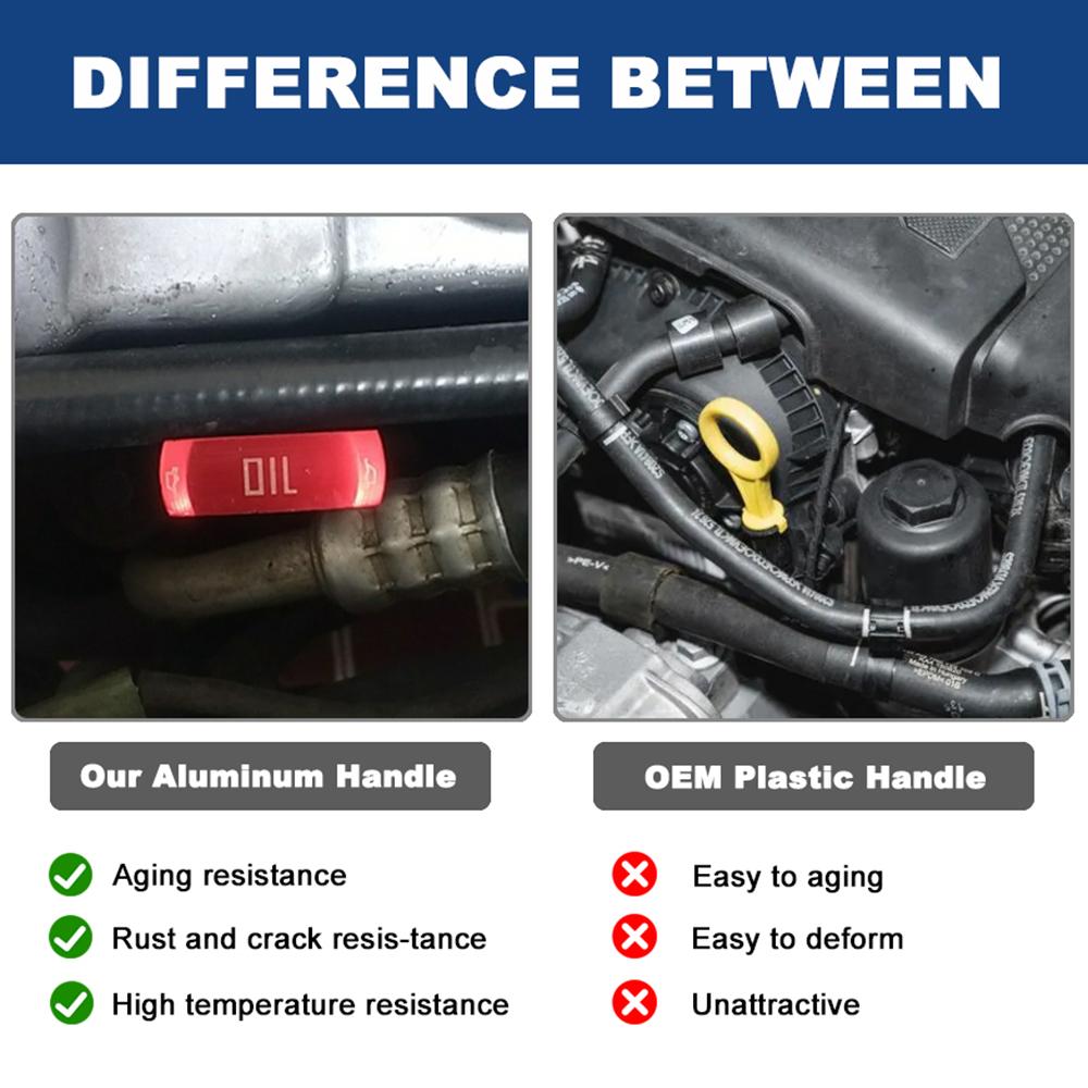 Universal Car Oil Dipstick Pull Handle Engine Oil Pullhandle Aluminum Billet Auto Replacement Modification Decoration