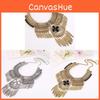 Qw Vintage Europäischer Designer-Halskette Mit Hohlblumenmuster Und Blätterquaste Für Geschenk Und Reiseandenken