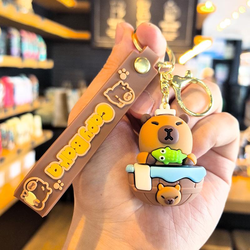 13th Generation Duckling Capibara Keychain Doll Machine Cute Dolphin International Children's Day Loong Boat Festival