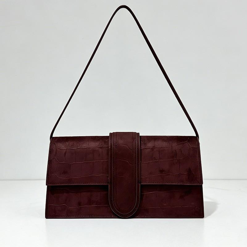 Small Square Bag Portable Armpit Hand-held Flip Cover All-match Single Shoulder Matte Retro Crossbody Jacquemus